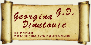 Georgina Dinulović vizit kartica